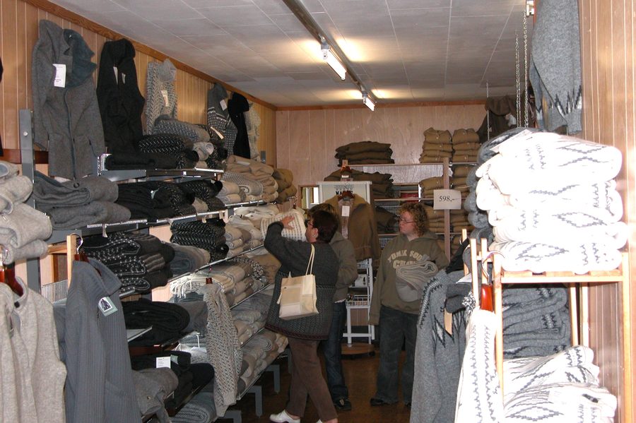 Shop of the wool manufactory Tøting in Syðrugøta on Eysturoy
