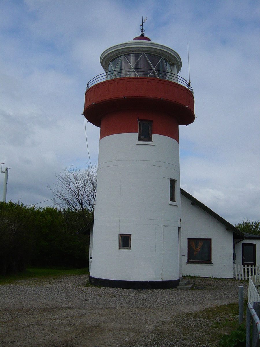 Hov Lighthouse near the northeastern tip of Langeland, Denmark