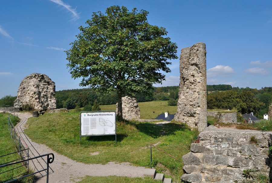 Ruins of Kronenburg Castle in Kronenburg