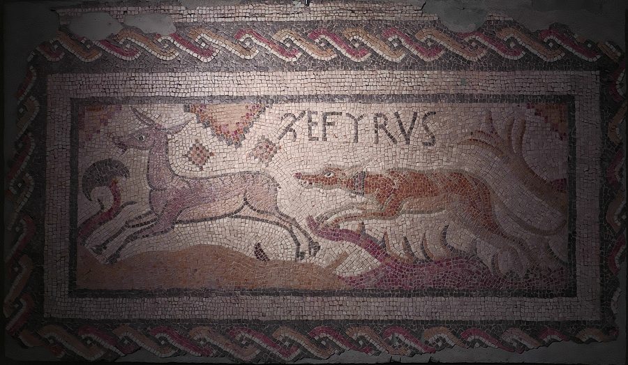 Mosaic with Zefyrvs from the Roman villa of Baños de Valdearados