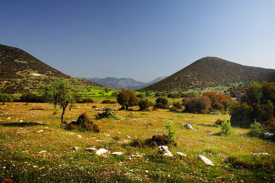 Mountain landscape in Arcadia on the Peloponnese