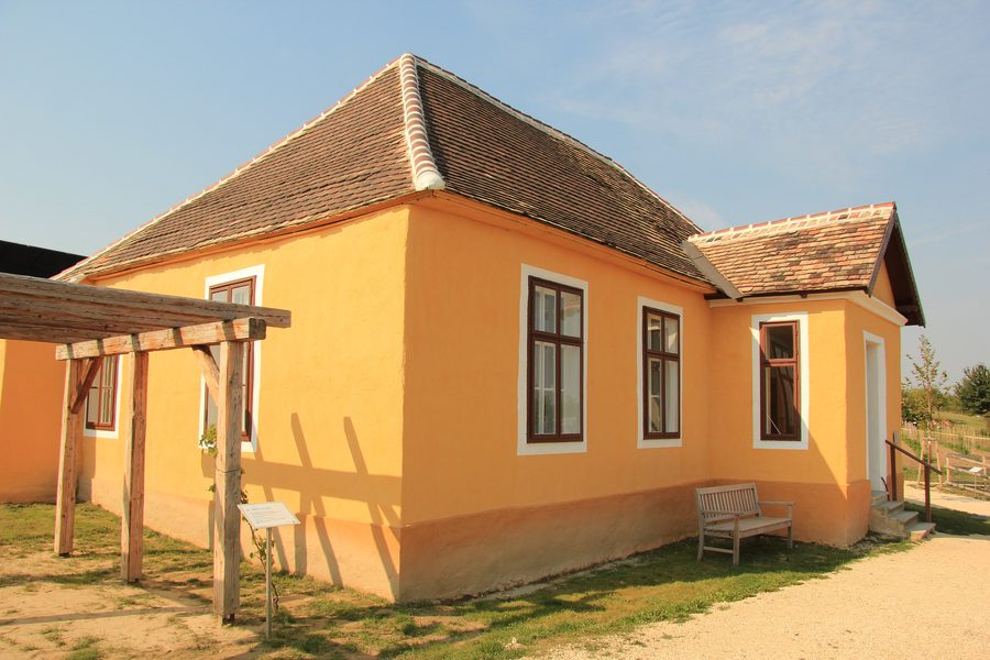 View of the Museumsdorf Niedersulz in the Weinviertel