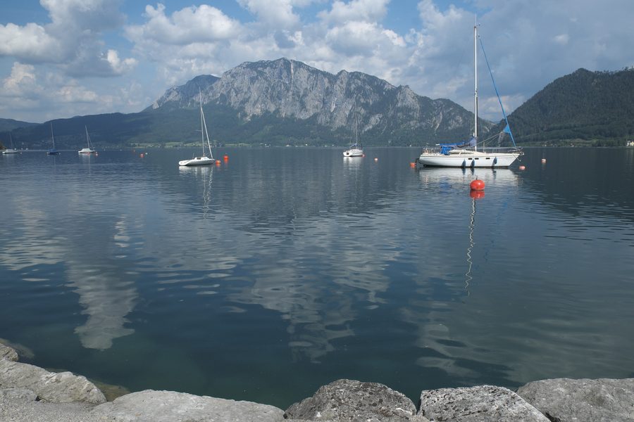 Lake Attersee near Unterach am Attersee in Upper Austria