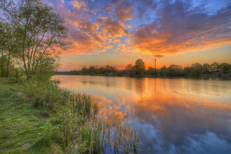 Sunset over Thielenburger See in Dannenberg