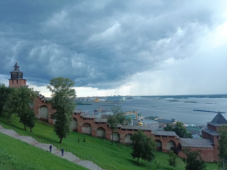 Mauer des Kremls von Nischni Nowgorod