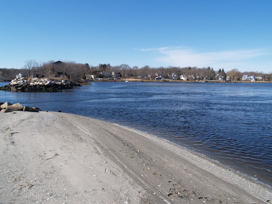 View of Cole River from Ocean Grove in Swansea, Massachusetts