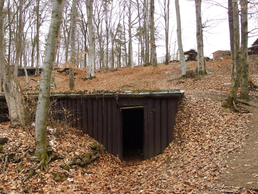 Partisan bunker on the wooded Jankov Vŕšok near Uhrovec