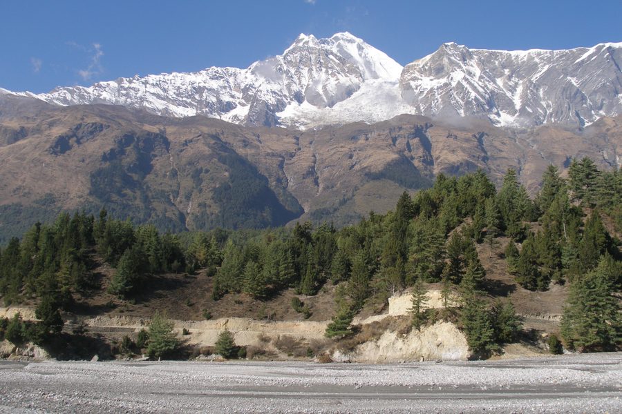 Dhaulagiri Himal above the Kali Gandaki Valley in Nepal