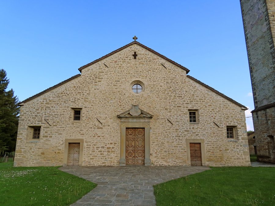 Facade of the Pieve of Saints Ippolito and Cassiano in Scurano