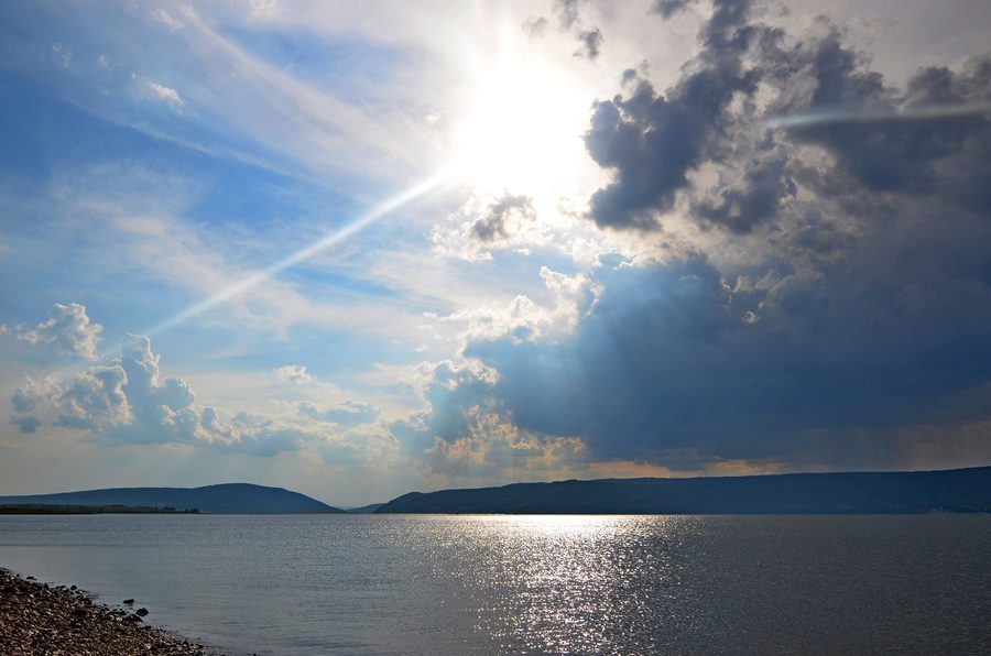 Nugush Reservoir in the Bashkiria National Park, Bashkortostan