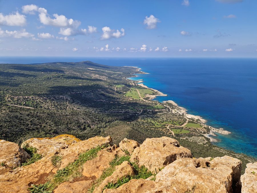 View to Akamas peninsula from the Aphrodite Nature Trail, Cyprus
