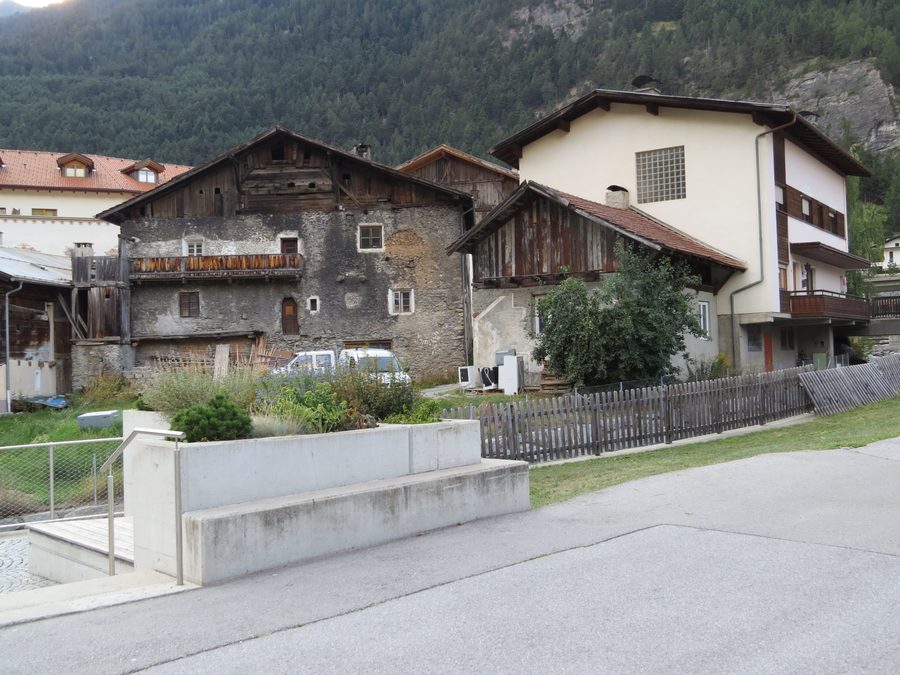 Houses in Pfunds in the Upper Tyrolean region