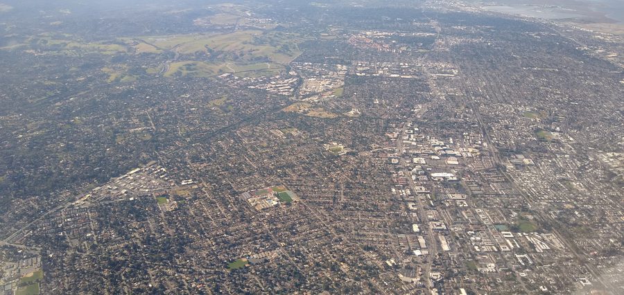 Aerial photograph of Los Altos, California