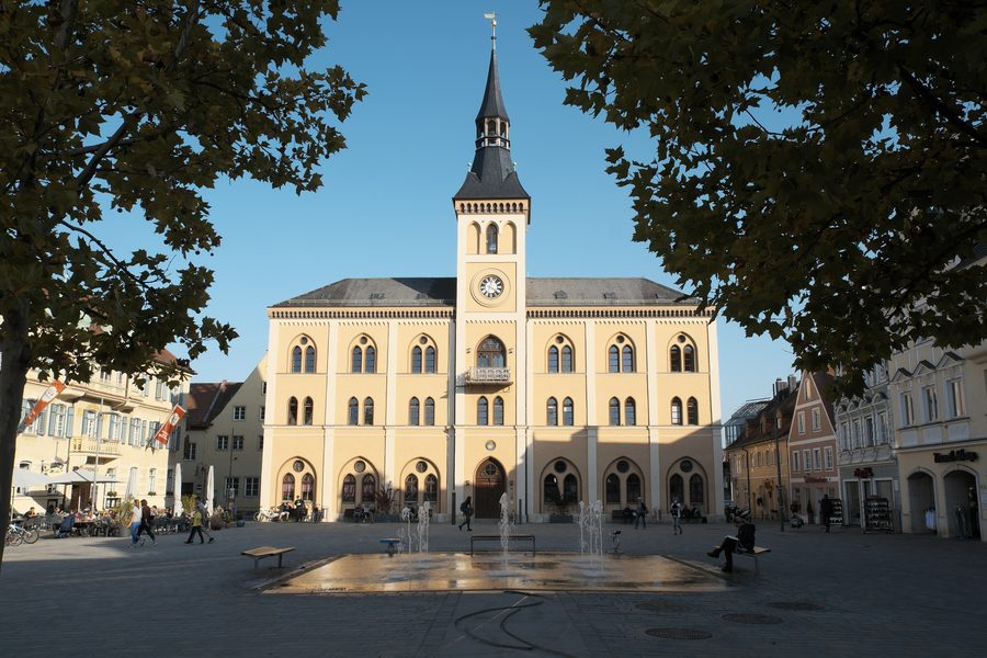 Town hall on the main square in Pfaffenhofen an der Ilm