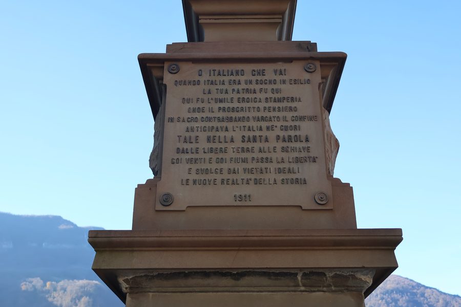 Monument to Tipografia Elvetica in Capolago