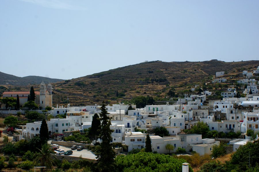 View of Lefkes Village on Paros, Greece