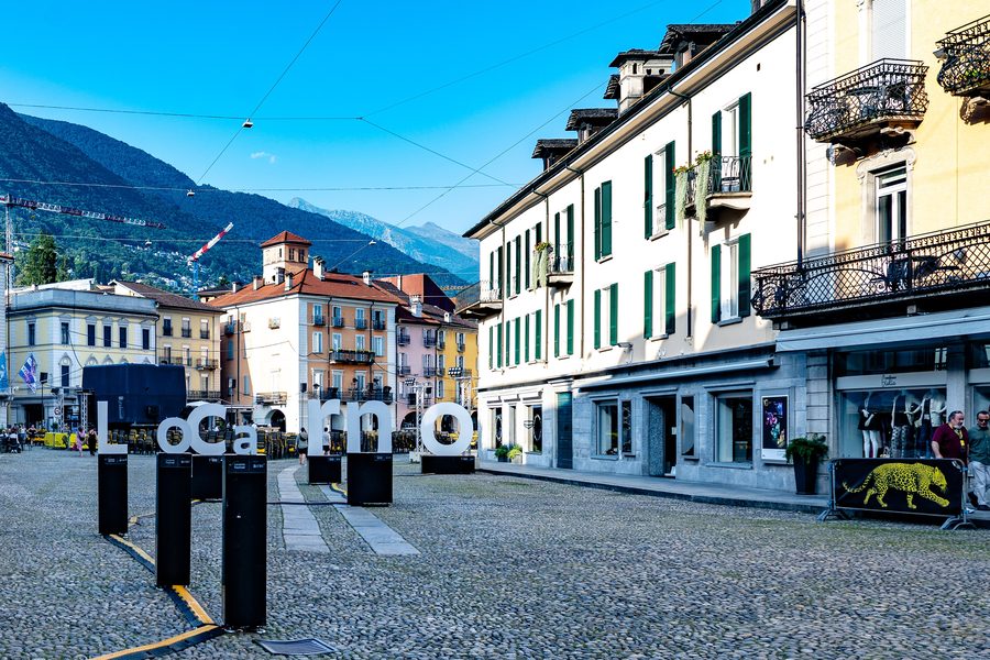 Piazza Grande in Locarno, Schweiz