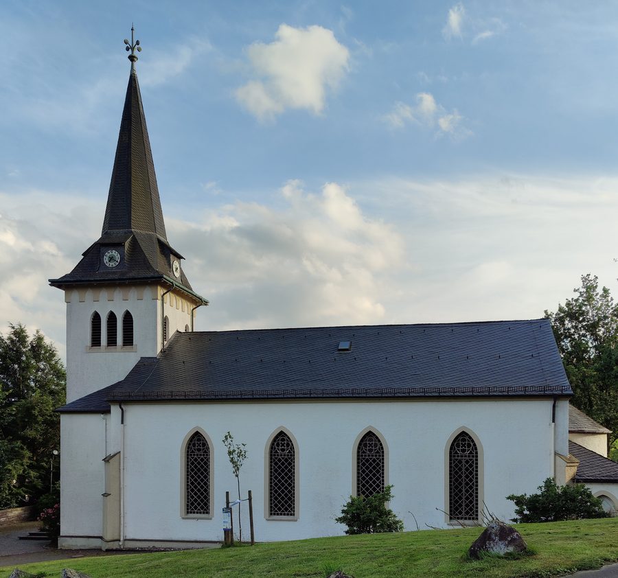 Evangelical church in Heidberg, a district of the municipality of Reichshof