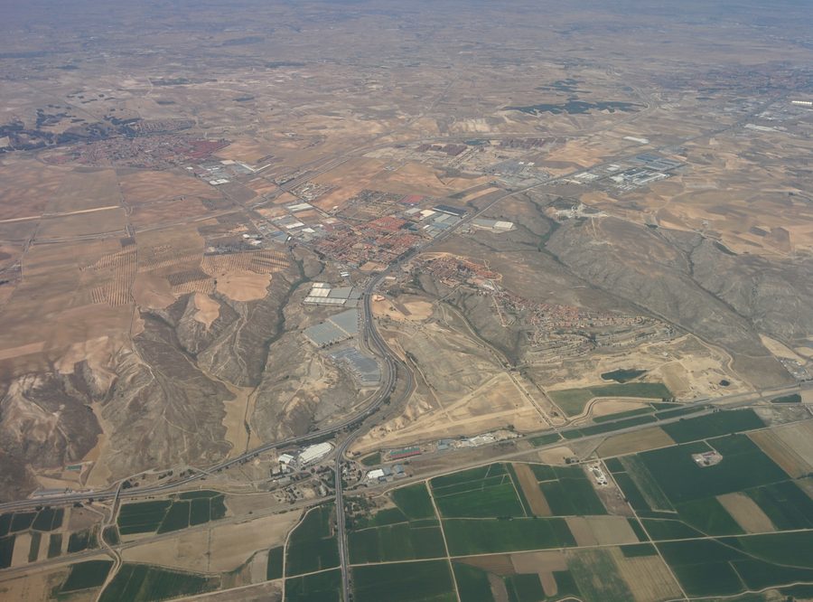 Luftaufnahme von Seseña Nuevo in der Provinz Toledo