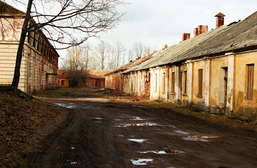 Exterior view of Daugavpils Fortress in Daugavpils, Latvia