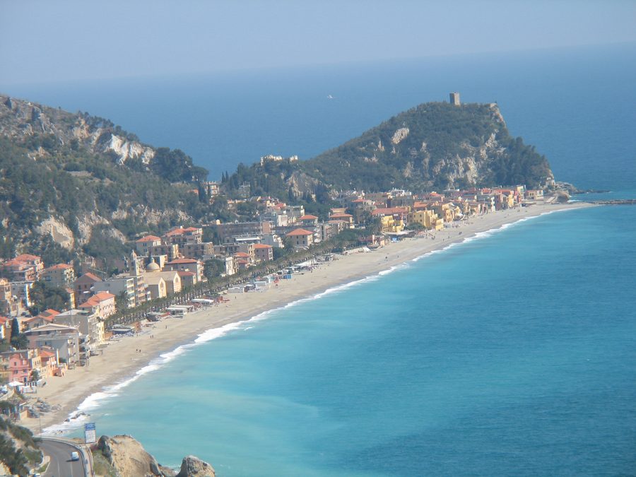 Varigotti, Italy, viewed from Caviglia Tower in Finale Ligure
