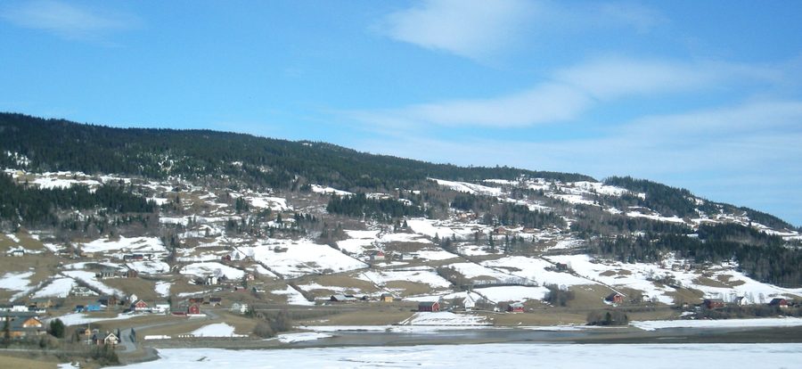 Ulnes seen from the other side of Strondafjorden