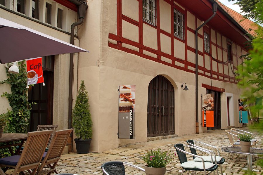 Inner courtyard of the former hospital in Wunsiedel, now the Fichtelgebirge Museum.