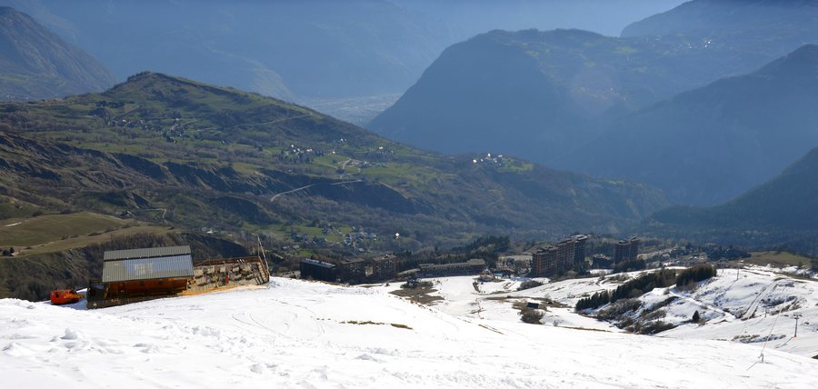 File:Partial view of Le Corbier and Fontcouverte from Plan Vernet, Villarembert, 2023.jpg