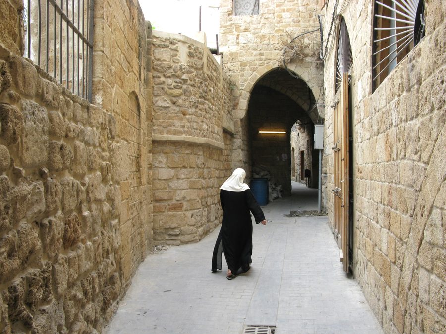Narrow, winding lane in the old town of Saida