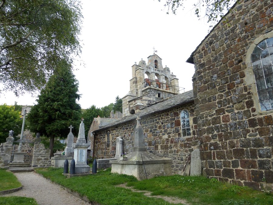 Church and old cemetery of Saint-Front in Haute-Loire