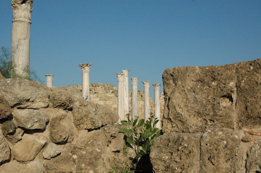 Ancient ruins site of Salamis in Cyprus.