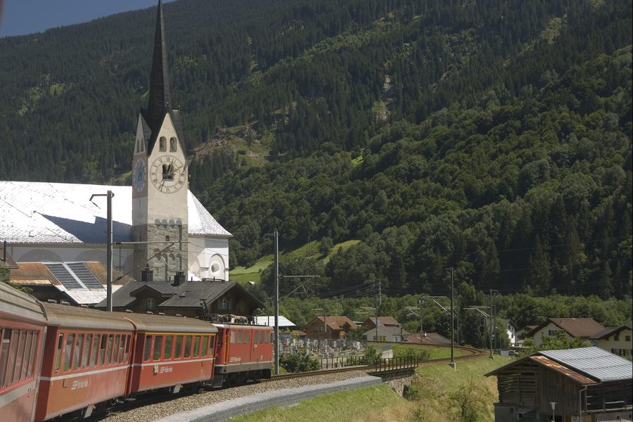 Church in Trun in the canton of Graubünden