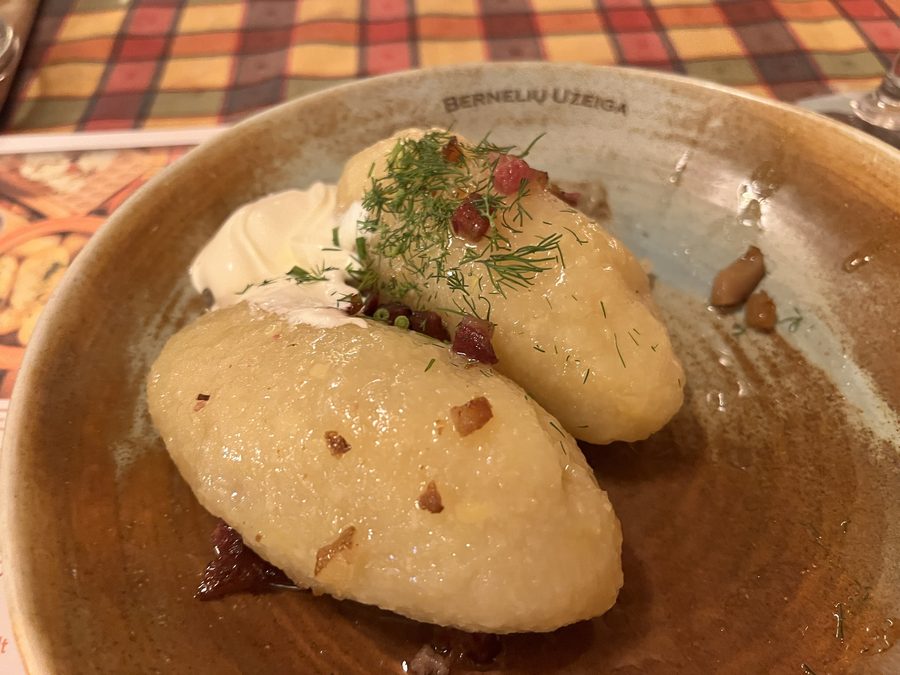 Lithuanian cepelinai as a traditional dish