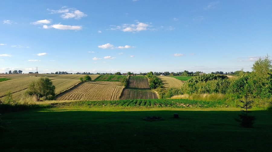 Landscape around the village of Podlesice Drugie in Poland