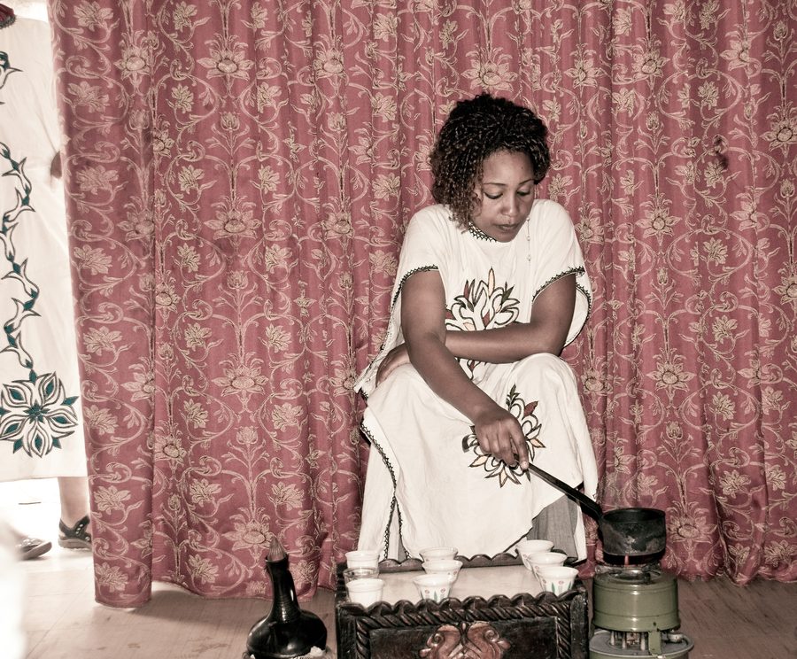 Coffee ceremony in Addis Ababa