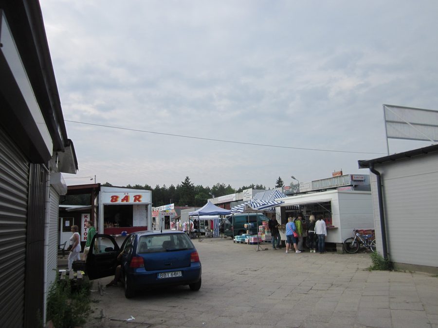 Urban marketplace on Kawaleryjska Street in Białystok