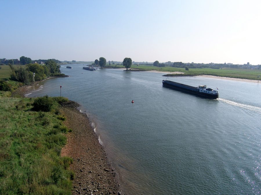 The Lek river near Nieuwegein and Vianen