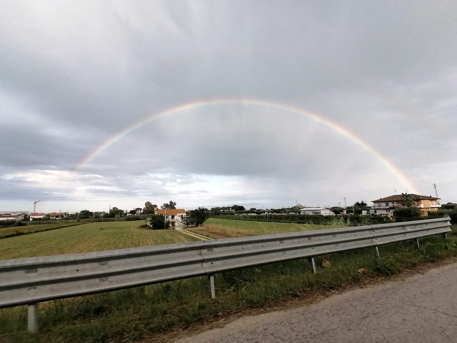 Double rainbow seen from Villa Rosa, frazione of Martinsicuro, in Abruzzo