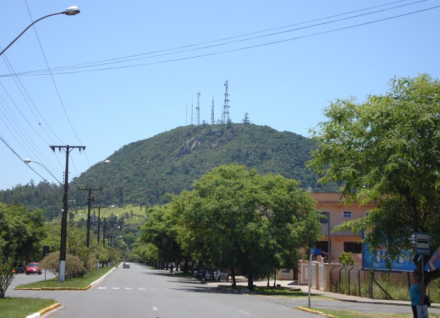 Morro São João, a striking hill formation near Montenegro in Rio Grande do Sul