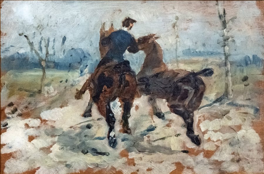 File:(Albi) Musée Toulouse-Lautrec - Deux chevaux menés en main - Toulouse-Lautrec 1882.jpg