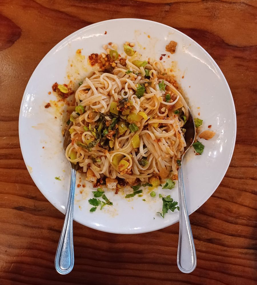 Shan noodles with tofu