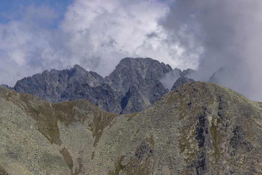 Berglandschaft der Hohen Tatra nahe Predné Solisko und Štrbské Pleso