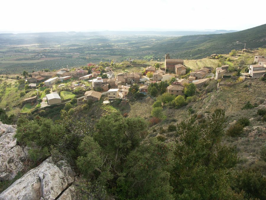 View of Santa Eulalia la Mayor, settlement in the municipality of Loporzano in the province of Huesca