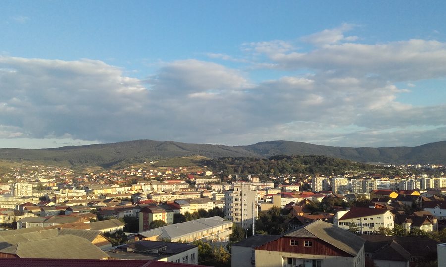 A city view of Zalău in Sălaj County, Romania.