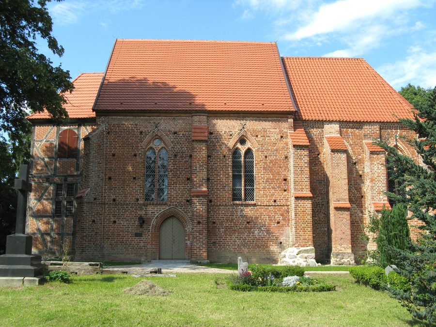 Historische Backsteinkirche in Bibow, Mecklenburg-Vorpommern