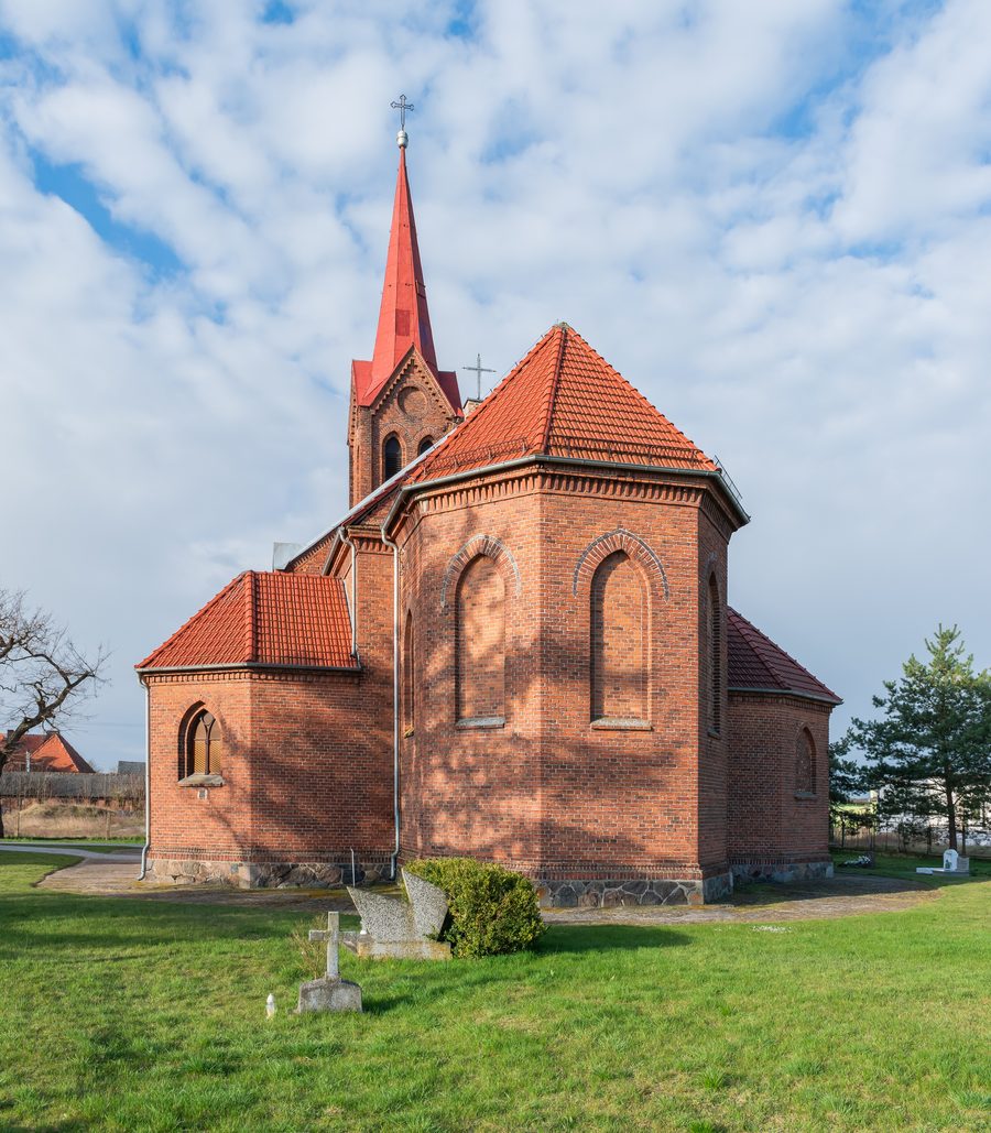 Holy Name of Mary church in Brójce, Lubusz Voivodeship, Poland