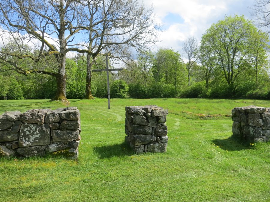 Ruins of Knäred's medieval church in Sweden