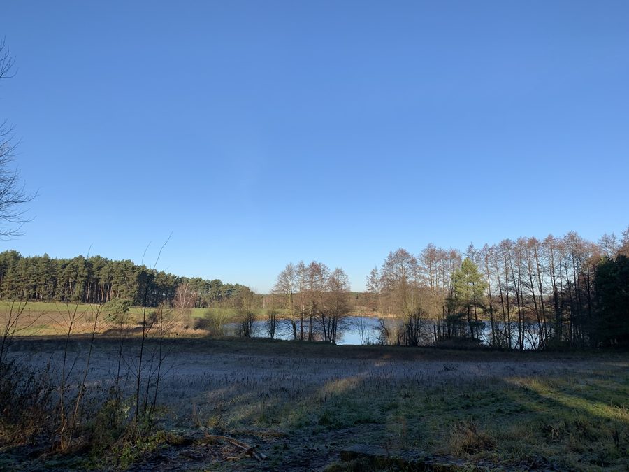 Landscape in the Upper Pfefferfließ nature reserve in Brandenburg