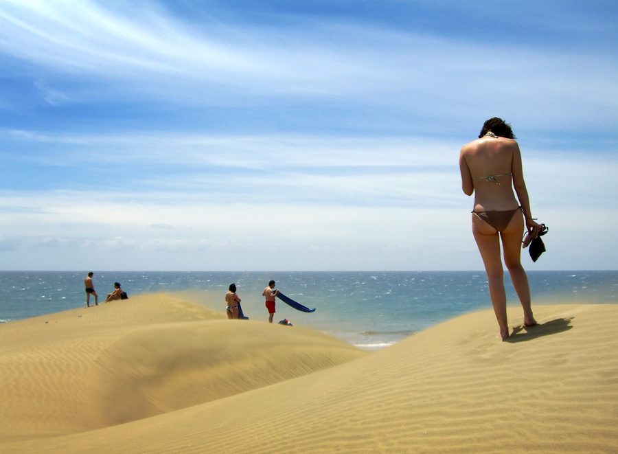 Dunes of Maspalomas on the coast of Gran Canaria