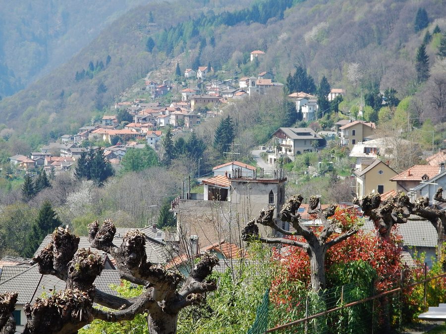 Cheglio, a district of Trarego Viggiona, in the mountain landscape on Lake Maggiore